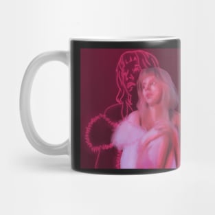 Aurora Aksnes pink neon print Mug